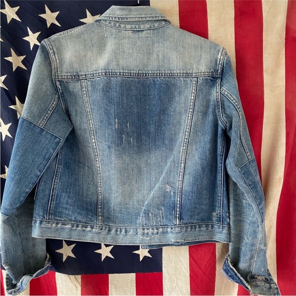 All Saints distressed denim jacket - Picture 3 of 5